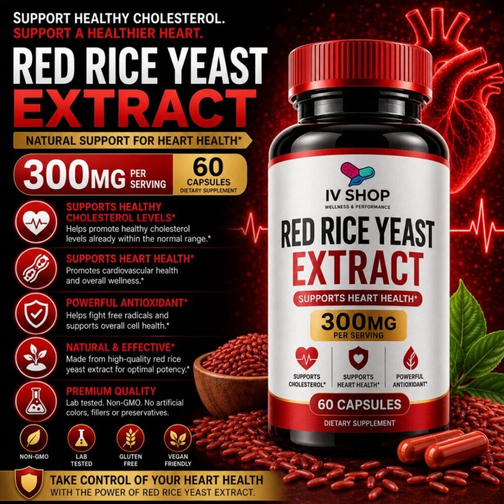 Red Rice Yeast Extract 300mg – 60 Capsules