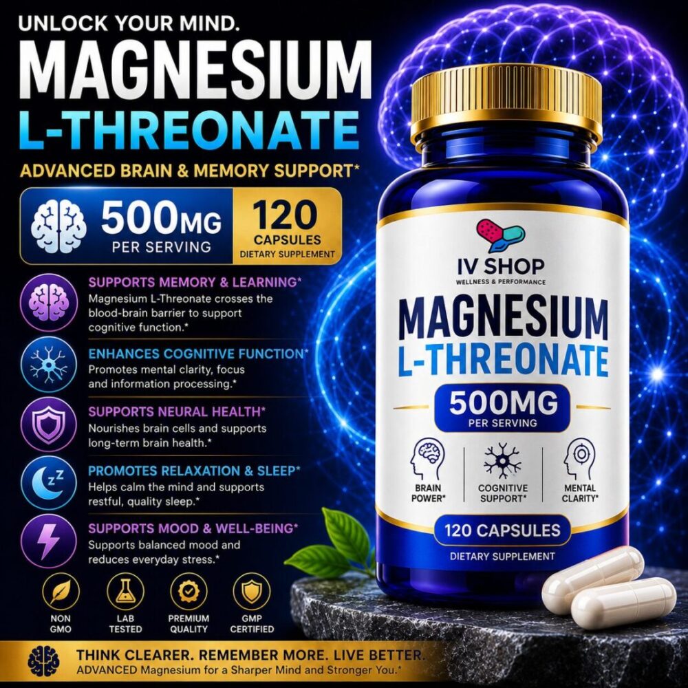 Magnesium L-Threonate 500mg – 120 Capsules