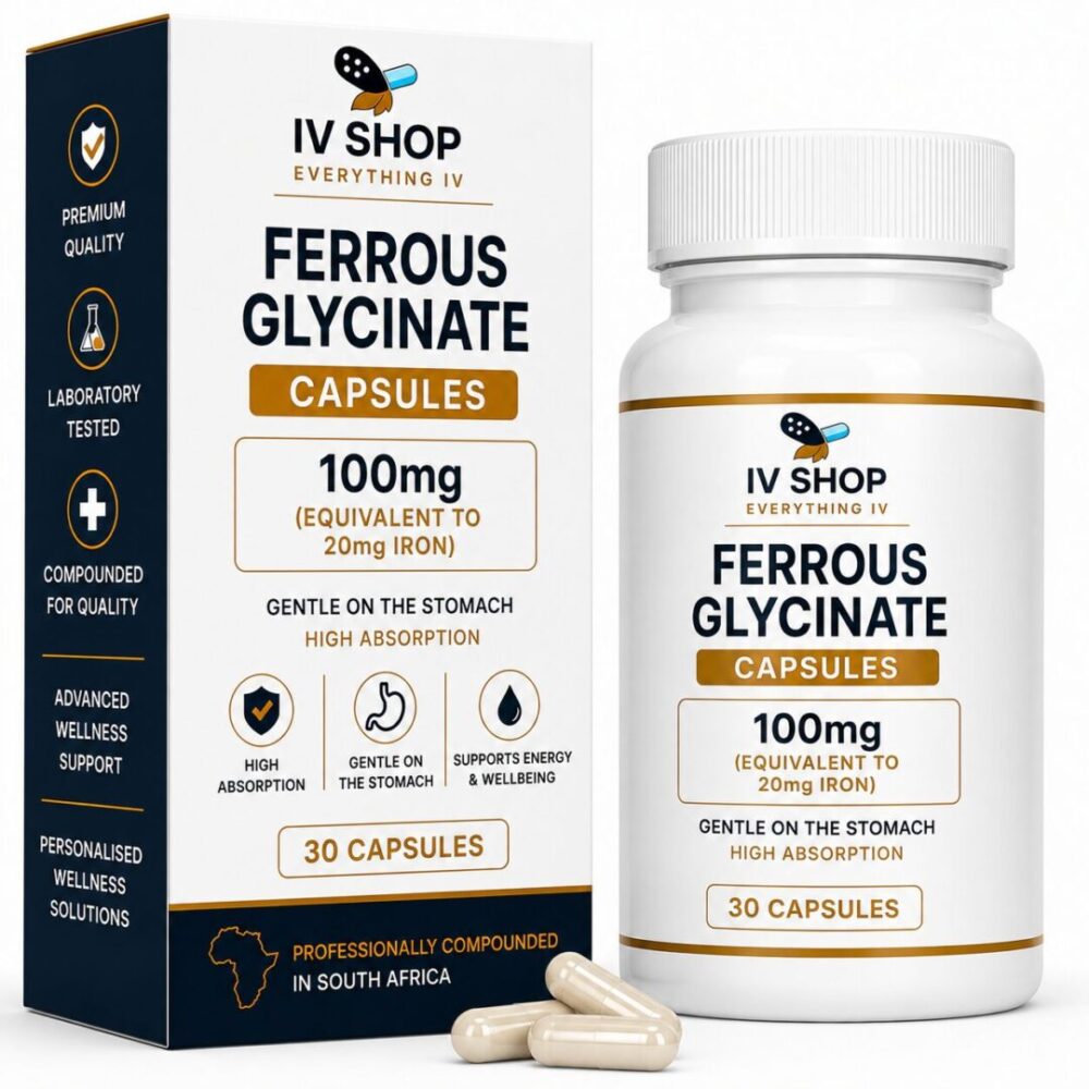Ferrous Glycinate 100mg Capsules (Equivalent to 20 mg Iron) – 30 Capsules