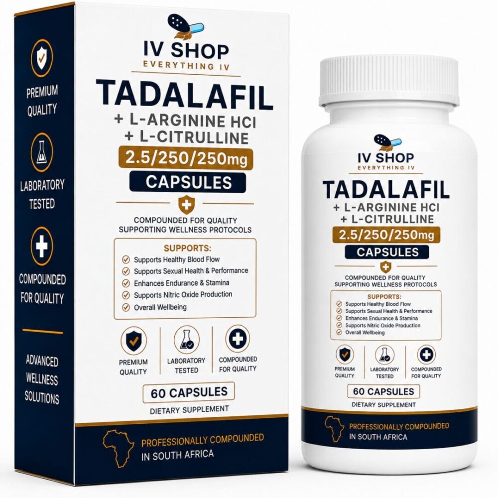 Tadalafil + L-Arginine HCl + L-Citrulline Capsules 2.5/250/250 mg – 60 Capsules